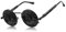 KINGSEVEN Hohe Qualität Gothic Steampunk Sonnenbrille Polarisierte Männer Frauen Marke Designer Vintage Runde Metallrahmen Sonnenbrille (Schwarz Grau)