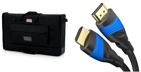 Gator-Gehäuse Nylon verstärkt für 27%22-32%22 Bildschirme & KabelDirekt – 4K HDMI-Kabel – 10 m – 4K@60Hz Extra-Kupfer für bis zu 18 Gbit/s und Ultra HD/4K – kompatibel mit HDMI 2.0
