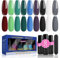 Lavender Violets Gel-Nagellack-Set 13 Pcs grün blau Farben bräunlich Spätherbst UV-Nagellack LED Soak-Off mit Basislack matt-n No Wipe Top Coat, Nagelfeile Gelnägel Maniküre Kit F632