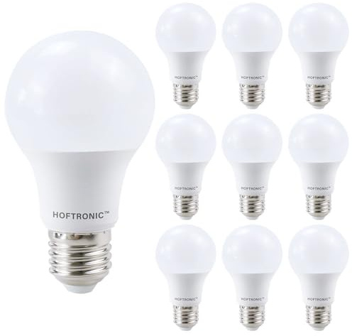 HOFTRONIC - 10x LED E27 Glühbirne - 8,5 Watt 806 Lumen - 2700K Warmweiß - Lampen Große Fassung - Ersetzt 60 Watt - Leuchtmittel - A60 Birnen