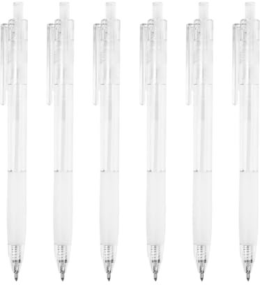 JIHUOO 12 Pcs White Glitter Adhesive Glue Pen, Precise Application, Craft, Card Making, Scrapbooking, DIY Foil-Stamping, Glitter Accents, 14.5 cm, Plastic, Pen
