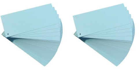 Herlitz Trennstreifen, 100er Packung, Blau (DIN A4, Karton, Gelocht, Blauer Engel)