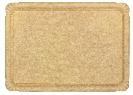 Monouso | 50 Bandejas de Cartón, 25 x 34cm, 390g/m² | Bandejas para Pastelería, Color Kraft, Antigrasa, Presentación, Repostería