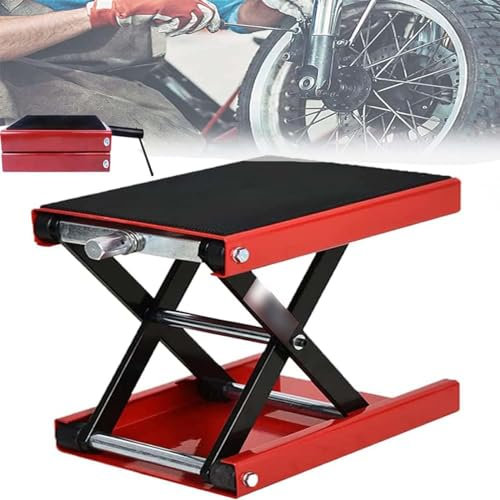 Sollevatore idraulico a forbice per moto, 500 kg, supporto portatile per veicoli su terreno, staffa per riparazione bici in acciaio resistente, riparazione moto