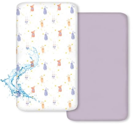 Bimocosy Matratzenschoner 60x120 wasserdichte Matratzenauflage für Baby, Matratzenschutz, Inkontinenzunterlage Waschbar,Oeko-TEX Standard 100 Zertifiziert