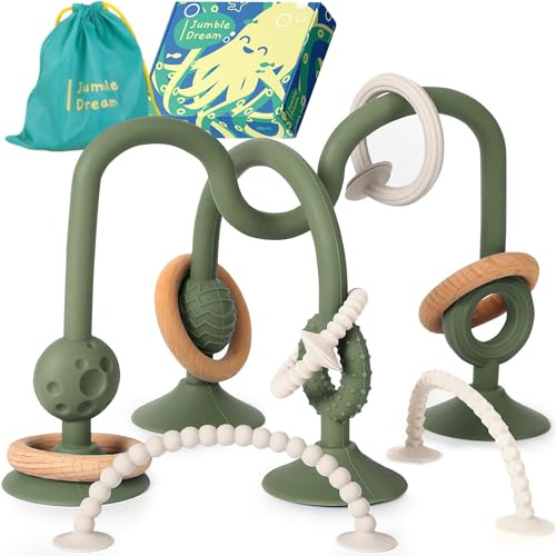 Jumble Jangle Baby Teether – Suction Toy & High Chair Toy, Green