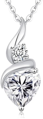 LOUISA SECRET Infinity Heart Necklaces for Women 925 Sterling Silver or Brass Plated with Rose Gold Birthstone Pendant,Christmas Jewellery Gifts for Women/Wife/Her Anniversary Birthday Mothers Day