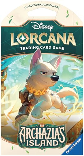 Ravensburger Disney Lorcana TCG: Archazia's Island Booster Pack (12 kort) | samlarkort | perfekt för Disney-fans och TCG-spelare | Åldrar 8 år