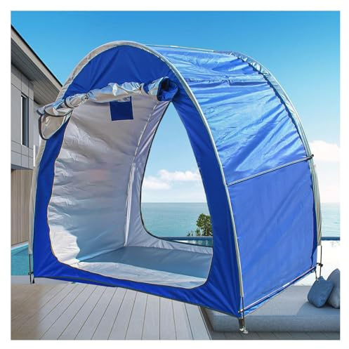 2 PCS Box Biciclette Può Essere Giuntato Garage Moto per Esterno Per 2/3/4/5 Biciclette Garage Moto Casette Da Giardino,Blue