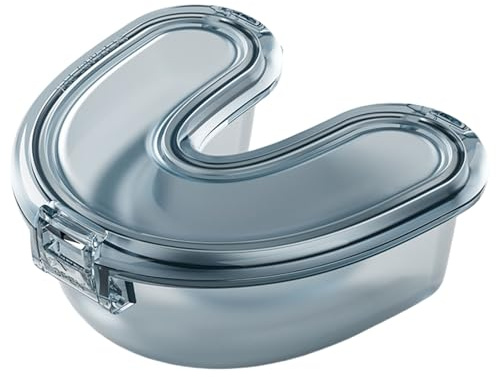 Appareil dentaire ergonomique organisé pour un rangement sûr et propre de l'orthèse et des protections pour les voyages ou la maison. Étui portable