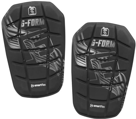 G-Form Pro-S Blade Soccer Shin Guards, Black & Gloss Black, Adult M