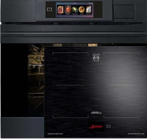 Kaiser EH 6341 - Horno de vapor eléctrico empotrable (86 L, TFT, 4 zonas de cocción por inducción, 2 zonas de inducción de 60 cm), color gris grafito mate