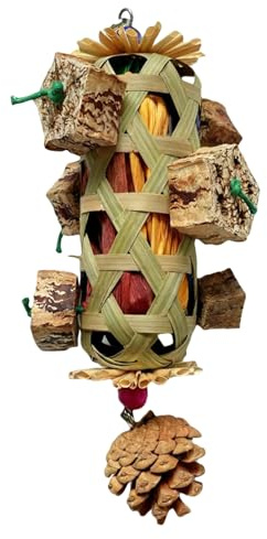 Yidueace Juguetes para Aves - Accesorios De Madera para Forrajeo Y Masticación | Juguetes para Loros con Cáscaras Coloridas | para Canarios Agapornis Cacatúas Ninfas Interior Entrenamiento