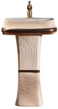 Lavabo de Pedestal Lavabo de piedra tallada, lavabo pedestal for baño, retro for patio, for exterior