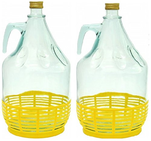 Uppsättning av 2 glasblommor glasflaska vinballong glas ballong 5 l BDP5Z