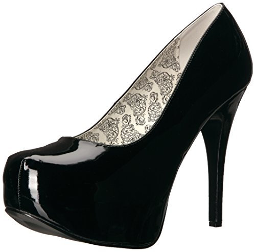 Pleaser Pink Label Damen TEEZE-06W Pumps, Schwarz (Blk Pat), 47 EU