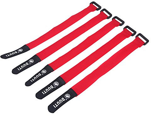 Fahrrad Klett Straps, 5 PCS fahrrad band Nylon mit für Befestigung von Fahrradpumpe Taschenlampe (Rot) Fahrt