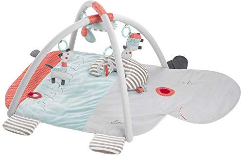 Fehn 059014 3-D-Activity-Decke Loopy & Lotta – Spielspaß zum Fühlen & Greifen für Babys und Kleinkinder ab 0+ Monaten – Maße: 85 x 110 cm