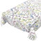 ANRO Wachstuch Tischdecke abwaschbar Wachstuchtischdecke Wachstischdecke Blumenmotiv Weiß 100x140cm