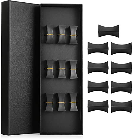 9 Stück Glassfaser Essstäbchen Ablagen schwarz mit Geschenkbox ,stäbchen Ablagen ,chopsticks holder schwarz Stäbchenhalter,Essstäbchen Halter für stäbchen,Chopsticks Shelves Stäbchenauflage