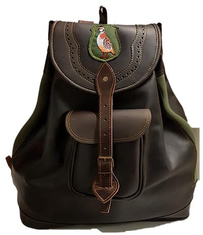 Mochila Doble jaulas, aireada, en Piel para Llevar 2 jaulas de Perdiz