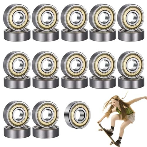 landscape lights2K 30 Stk 608 Zz Metall Kugellager Skateboard Kugellager Rillenkugellager 8x22x7mm für Skateboard Roller Inline Skates
