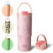 BOTTLE BOTTLE Thermobecher mit Strohhalm und Griff für Schule, Auto, Sport, Zuhause, Büro, Reisebecher, 760 ml (Blume)