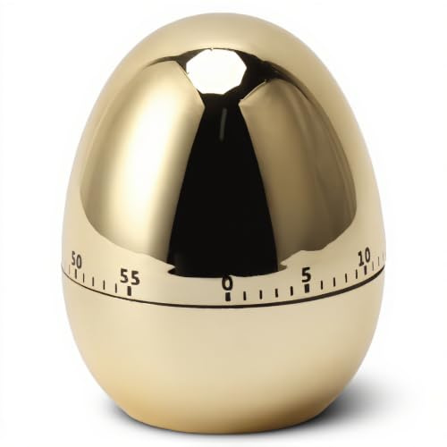 Äggtimer, Egg Model Mechanical Timer Kitchen Timers för Att Laga Mat med Hög Larm Mekanisk Timerkök (Guld)