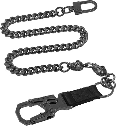 Ahiller Skull Pants Chain for Men, Punk Anti-Theft Biker Key Wallet Chain