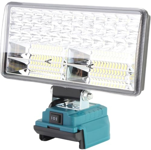 Cordless LED Work Light for Makita 20V Battery, Portable 65W Spotlight Lighting 4000LM with Type C & USB Fast Charging for Camping, Hiking, Fishing, Power Failure, Job Site, Workshop