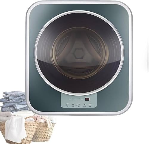3 kg Wandmontierter Mini-Waschtrockner mit Fronttrommel, vollautomatisch, Hochgeschwindigkeitsschleuder, verschiedene Waschprogramme, LED-Touchpanel, intelligenter Absturzschutz, fürs Badezimmer