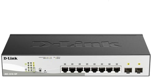 D-Link DGS-1210-10P Switch 10 Porte 1000 Poe e 2 Minigbic