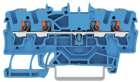 WAGO 2202-1404 Durchgangsklemme 5.20mm Push-In-Klemme Blau 100St.