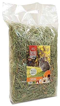 HENO GOURMET, aliment pour tous les types de petits rongeurs, Fin à Calendula 500 g, 100% naturel