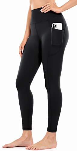OVRUNS Yoga Pants for Women Tummy Control Gym Leggings with Pockets for Sport Athletic Workout Running - Pants Black - M