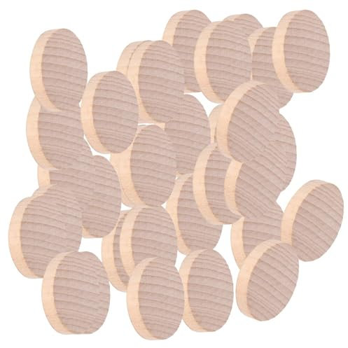 100 Stück Holzscheibe Rund, Blank Wood Slices Holz Log Scheiben Rund, Unvollendete Holzkreise Natürliche Holzscheiben Mit 4cm Durchmesser Für DIY Handwerk Malen Hochzeit Heimdekoration