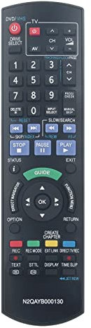 AULCMEET N2QAYB000130 Replacement Remote Control Compatible with Panasonic Multi Format Combi DVD Recorder DMR-EZ49V DMR-EZ48V DMR-EZ47V DMR-EZ45V