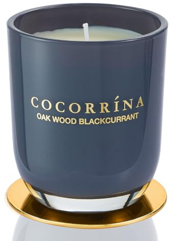 Cocorrína Candle Duftkerze im Glas - Eichenholz Schwarze Johannisbeere, Brenndauer bis zu 40 Stunden, Natürliche Soja-Kerze, Weihnachten Geschenk Kerze, 180g
