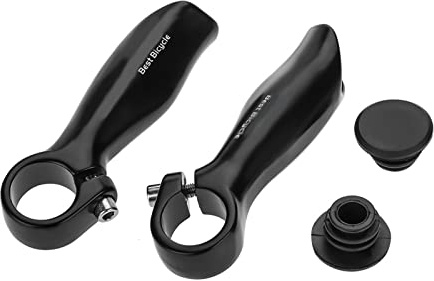 BOROCO Fahrrad Lenkerenden 2 Stück Mountainbike Lenkerhörnchen aus Aluminiumlegierung Schwarz Fahrrad Lenker Handlebar Ends für 22.2 Mm Rennrad Lenker Trekkingrad Ebike Cityrad Rennrad MTB