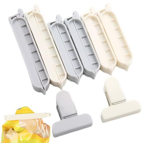 Clips pour emballages alimentaires, clips pour sac de conservation des aliments, 8 fermetures de sac, ustensiles de cuisine, clips pour sacs alimentaires, clips pour sacs à chips
