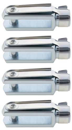 Be In Your Mind 4 Piezas M8 Horquilla Larga con Pasador de Resorte Rosca Derecha Varilla de Cilindro de Aire Extremo de Horquilla Rosca Hembra Conector en Y 58 Mm de Longitud