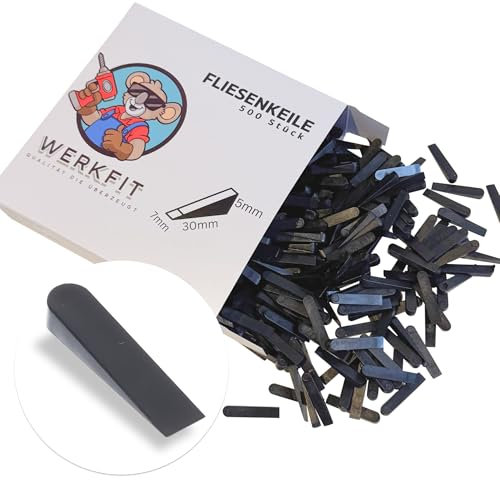 WERKFIT Lot de 500 cales d'espacement en plastique pour carrelage 30 x 7 x 0-5 mm