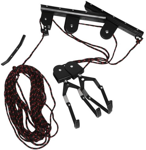 HYTROVE Fahrradhalterung Für Garage Mit Flaschenzug Deckenaufhängung Für Mountainbikes Oder Leitern Pulleysystem Zur Lagerung Wandmontage Für Verschiedene Fahrrädtypen