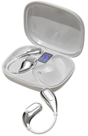 Opvonxeh Open Ear Earbuds, Sports Headphones Over Ear Wireless, Noise Cancelling Earphone for Motorcycle, Gym, Travel, Workout, Game, Running, Airplane, Fitness, Commuting, Training, Racing