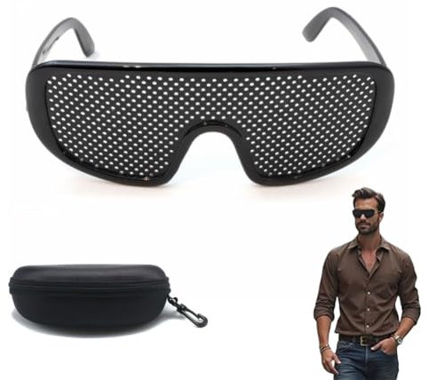 Natureflow - Occhiali di correzione del flusso naturale, occhiali con foro stenopeico per migliorare la vista, soluzioni di visione migliorate, montatura leggera per un comfort tutto il giorno, unisex