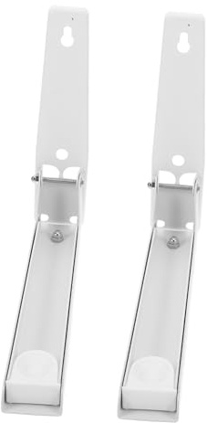 ULTECHNOVO 2 Piezas Soporte de Pared para Microondas de Acero con Marco Plegable para Cocina Estante Resistente y Extensible para Horno Instalación Fácil
