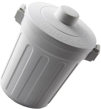 GARVALON Cubo de Basura de Escritorio Plástico Mini con Tapa Abatible Papelera Mesa Ligera para Cocina Oficina y Hogar