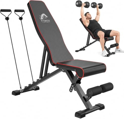 Dskeuzeew Weight Bench Foldable for Home Gym, 660lb/300kg Capacity
