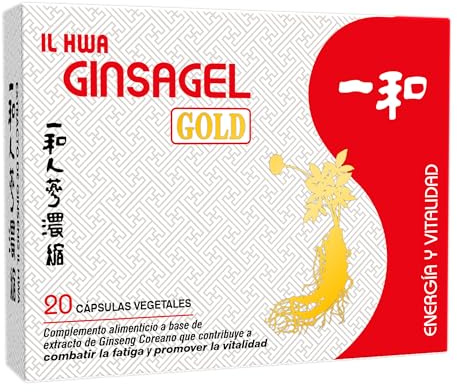 Ginseng Coreano Puro, Calidad Ilhwa, 2090 mg, 20 Cápsulas | Extracto Concentrado 11:1 de Panax Ginseng | Más Potencia + Energía + Resistencia + Vigor | Vegano, No-GMO | de TONGIL