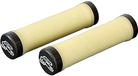 Renthal Kevlar Lock on Grips Off White Aluminium